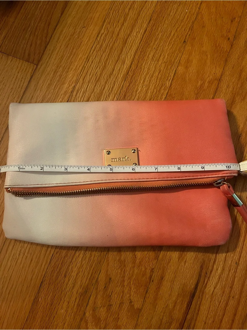 mark. Pink and Cream Ombre Foldover Clutch
